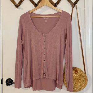 American Eagle Mauve Long Sleeve